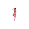 Bodystocking en résille à motif floral, couleur orchidée - Mapalé